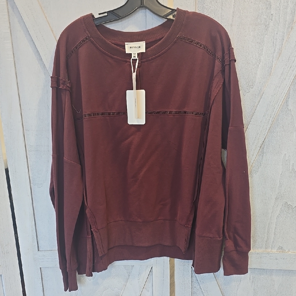 Heyson Oversized Burgundy Sweatshirt